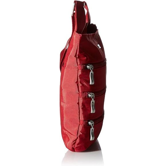 Baggallini Red Zipper Travel RFID Protected Lightweight Crossbody Bag NWT - Picture 2 of 13